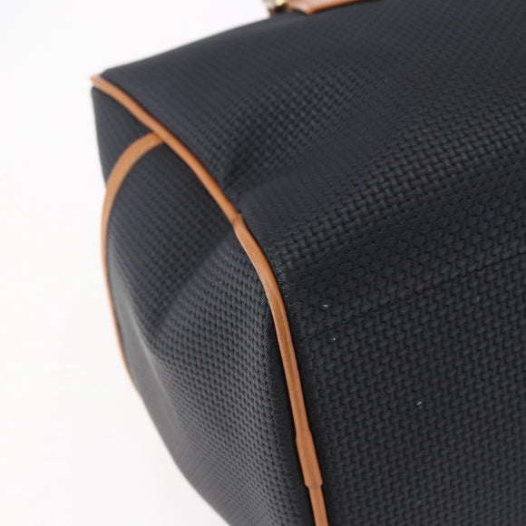 SAINT LAURENT Boston Bag PVC Black Gold Auth 151062