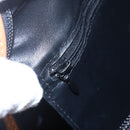 SAINT LAURENT Boston Bag PVC Black Gold Auth 151062-18