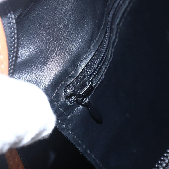 SAINT LAURENT Boston Bag PVC Black Gold Auth 151062