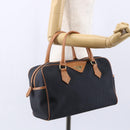 SAINT LAURENT Boston Bag PVC Black Gold Auth 151062-21