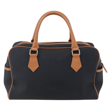 SAINT LAURENT Boston Bag PVC Black Gold Auth 151062 - 0