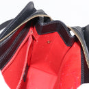 CELINE Hand Bag Leather 2way Black Gold Auth 151063-21