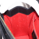 CELINE Hand Bag Leather 2way Black Gold Auth 151063-22