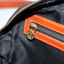 FENDI Pecan Canvas Shoulder Bag PVC Black Brown gold Auth 151064-23