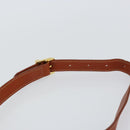 FENDI Pecan Canvas Shoulder Bag PVC Black Brown gold Auth 151064-8