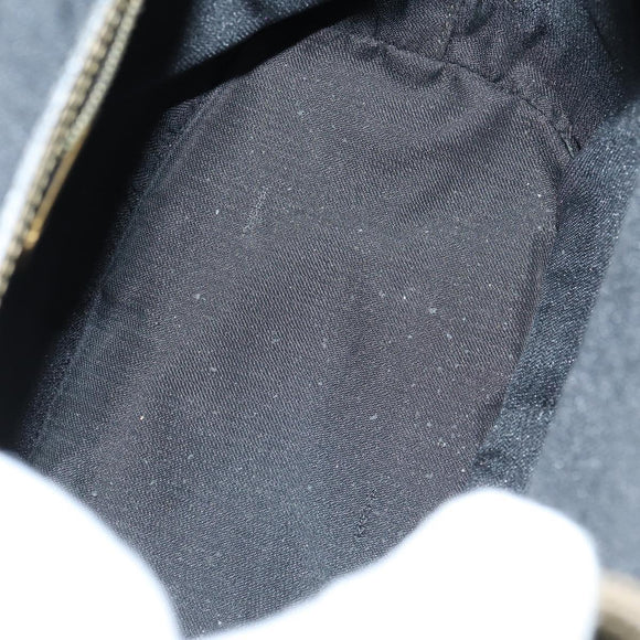 FENDI Pecan Canvas Backpack PVC Brown Black gold Auth 151065