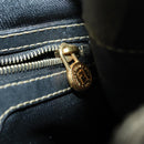 FENDI Pecan Canvas Backpack PVC Brown Black gold Auth 151065-24