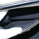 FENDI Pecan Canvas Boston Bag PVC Black Brown gold Auth 151068-21