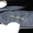 FENDI Pecan Canvas Boston Bag PVC Black Brown gold Auth 151068-12