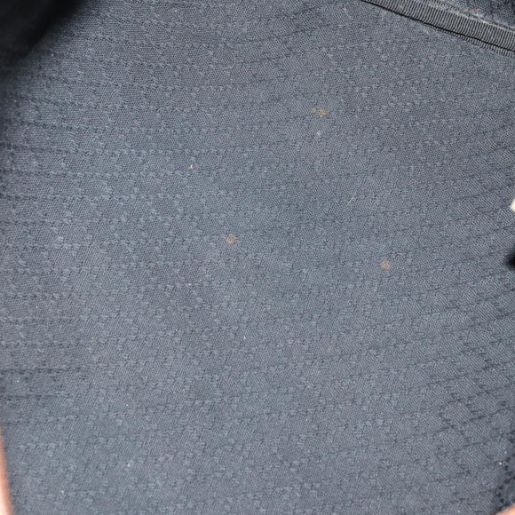 FENDI Pecan Canvas Boston Bag PVC Black Brown gold Auth 151069