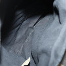 FENDI Pecan Canvas Boston Bag PVC Black Brown gold Auth 151069-22