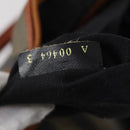 FENDI Pecan Canvas Boston Bag PVC Black Brown gold Auth 151069-12