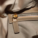 FENDI Zucchino Canvas Boston Bag PVC 2way Orange Gold Auth 151071-24