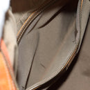 FENDI Zucchino Canvas Boston Bag PVC 2way Orange Gold Auth 151071-25