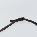 FENDI Zucchino Canvas Mamma Baguette Shoulder Bag Brown Silver Auth 151072-8