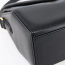 GIVENCHY Hand Bag Leather Black Gold Auth 151079-14