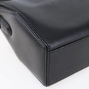 GIVENCHY Hand Bag Leather Black Gold Auth 151079-16