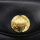 GIVENCHY Hand Bag Leather Black Gold Auth 151079-17