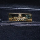 GIVENCHY Hand Bag Leather Black Gold Auth 151079-11
