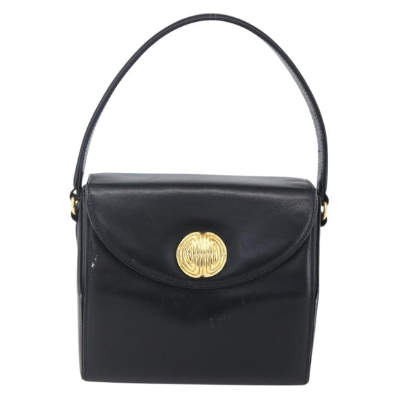 GIVENCHY Handtas Leer Zwart Goud Authentiek 151079