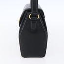 GIVENCHY Hand Bag Leather Black Gold Auth 151079-4