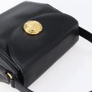 GIVENCHY Hand Bag Leather Black Gold Auth 151079-6