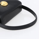 GIVENCHY Hand Bag Leather Black Gold Auth 151079-7