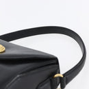 GIVENCHY Hand Bag Leather Black Gold Auth 151079-8