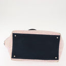 CHANEL High Summer Tote Bag Canvas Pink Silver CC Auth 151080-9