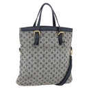 LOUIS VUITTON Monogram Mini Françoise Tote Bag 2way Blue M92208 LV Auth 151081-1