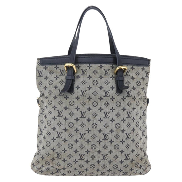 LOUIS VUITTON Monogram Mini Françoise Tote Bag 2way Blue M92208 LV Auth 151081
