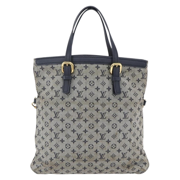 LOUIS VUITTON Monogram Mini Françoise Tote Bag 2way Blue M92208 LV Auth 151081