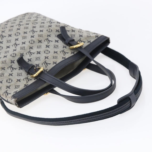 LOUIS VUITTON Monogram Mini Françoise Tote Bag 2way Blue M92208 LV Auth 151081