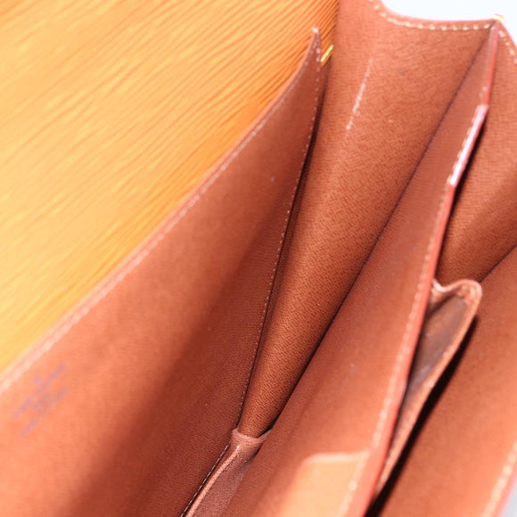 LOUIS VUITTON Epi Serviette Conseiller Zipangu Gold M54428 LV Auth 151087