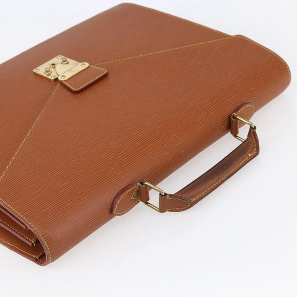 LOUIS VUITTON Epi Serviette Conseiller Zipangu Gold M54428 LV Auth 151087