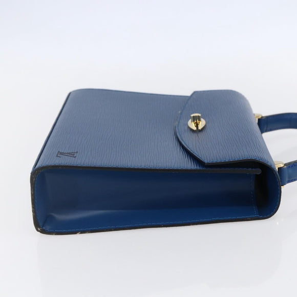 LOUIS VUITTON Epi Malesherbes Hand Bag Blue M52375 LV Auth 151090