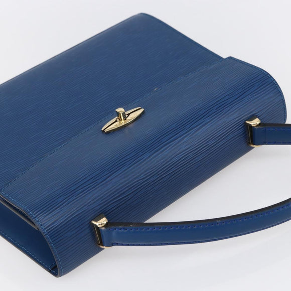 LOUIS VUITTON Epi Malesherbes Hand Bag Blue M52375 LV Auth 151090