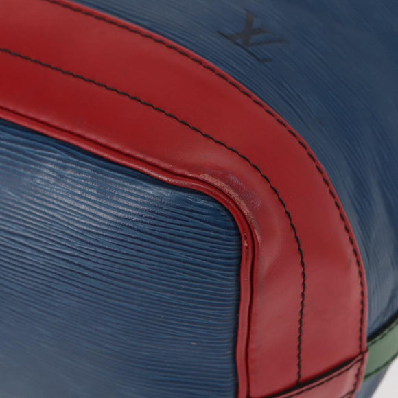 LOUIS VUITTON Epi Tricolor Noe Shoulder Bag Blue Red Green M44082 LV Auth 151096