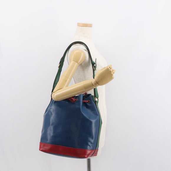 LOUIS VUITTON Epi Tricolor Noe Shoulder Bag Blue Red Green M44082 LV Auth 151096