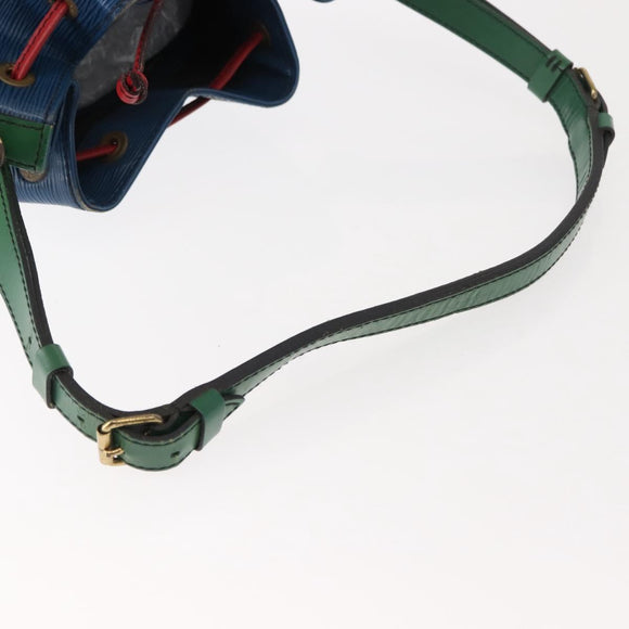 LOUIS VUITTON Epi Tricolor Noe Shoulder Bag Blue Red Green M44082 LV Auth 151096