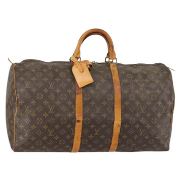 LOUIS VUITTON Monogram Keepall 55 Boston Bag M41424 LV Auth 151137
