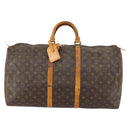 LOUIS VUITTON Monogram Keepall 55 Boston Bag M41424 LV Auth 151137-13