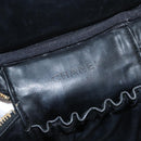 CHANEL COCO Mark Vanity Cosmetic Pouch Patent leather Black Gold CC Auth 151138-16