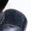 CHANEL COCO Mark Vanity Cosmetic Pouch Patent leather Black Gold CC Auth 151138-19