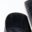 CHANEL COCO Mark Vanity Cosmetic Pouch Patent leather Black Gold CC Auth 151138-20