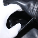 CHANEL COCO Mark Vanity Cosmetic Pouch Patent leather Black Gold CC Auth 151138-21