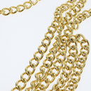 Salvatore Ferragamo Chain Gancini Shoulder Bag Leather Black Gold Auth 151140-8