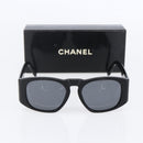 CHANEL COCO Mark Sunglasses plastic Black CC Auth 151144-11