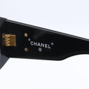CHANEL COCO Mark Sunglasses plastic Black CC Auth 151144-9