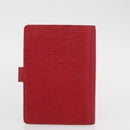 LOUIS VUITTON Epi Agenda Day Planner Cover 2 Set Red Brown LV Auth 151146-12